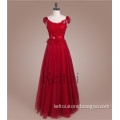 plus size red long lace evening dress empire couture for fat women